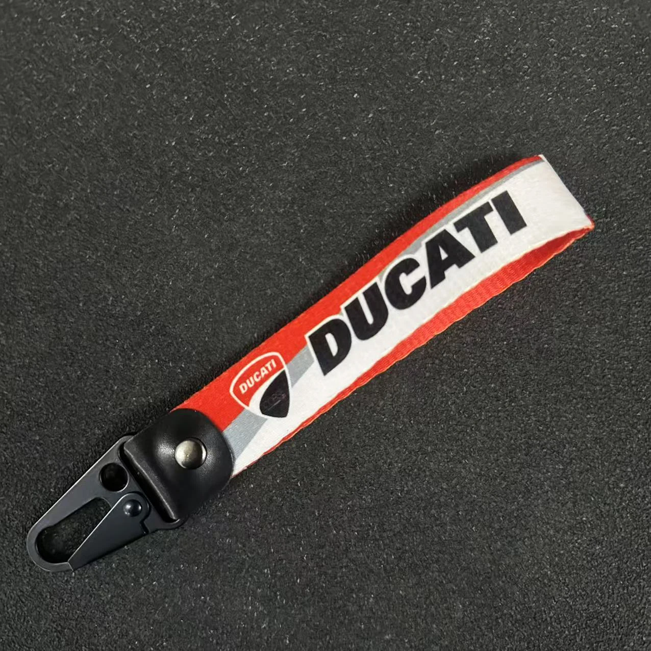 

Embroidery Ducati Key Chain Tag Strap Leather Accessories Keytag Racing Keychain