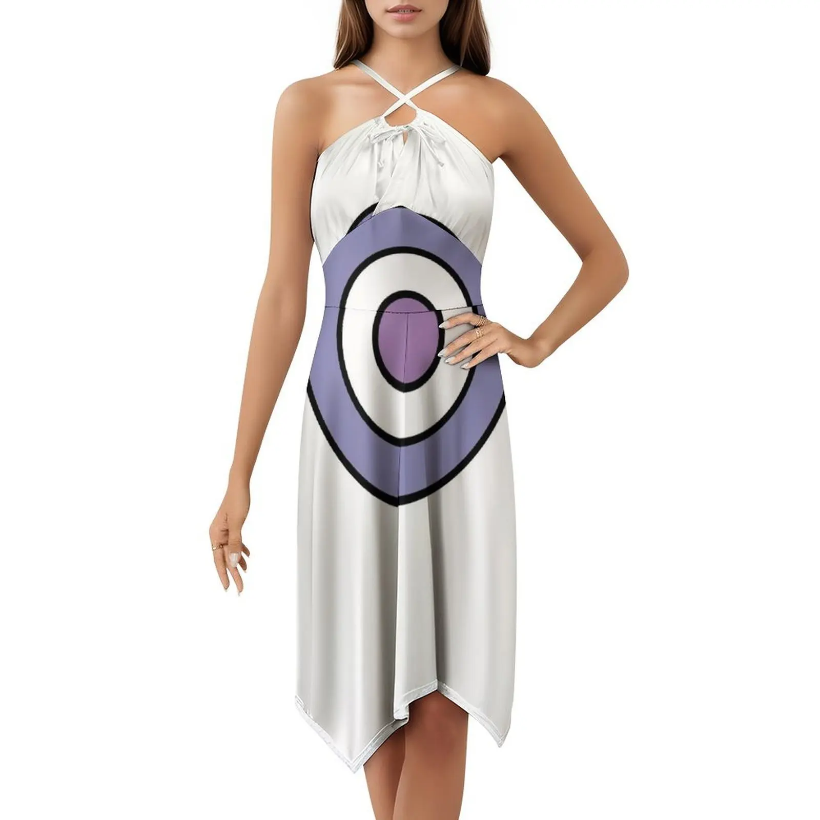 الأرجواني بولسي المرأة الهيب هوب الشارع الشهير فستان الرسم طباعة ملابس للنادي الحفلات الأرجواني بولسي هوك العين فستان كسر للفتيات #5