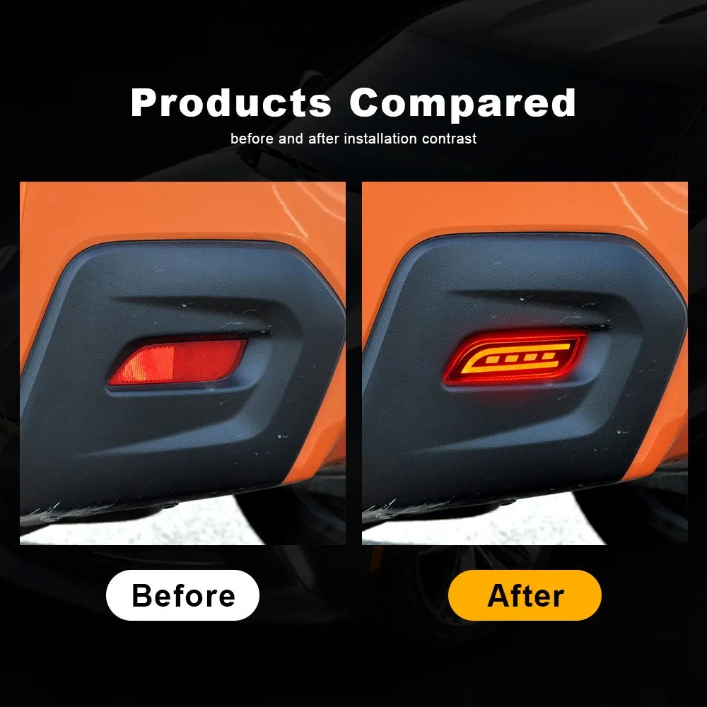 For Subaru XV Legacy Exiga Levorg WRX rear bumper light tail light brake 2 functions bumper 2 pack rear fog light