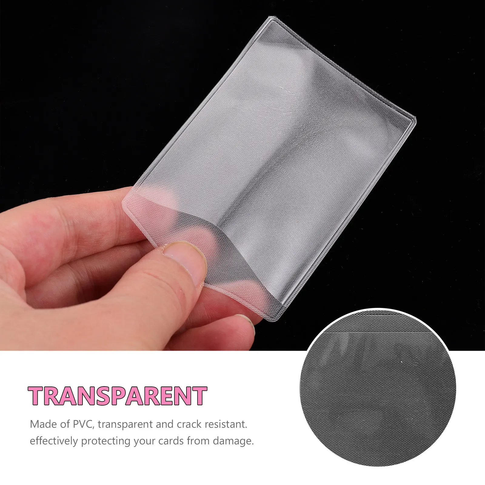 160Pcs Card Protector Sleeves Transparent Crack Resistant Social Security Id Business Card Holder Clear Plastic Cover Sleeves