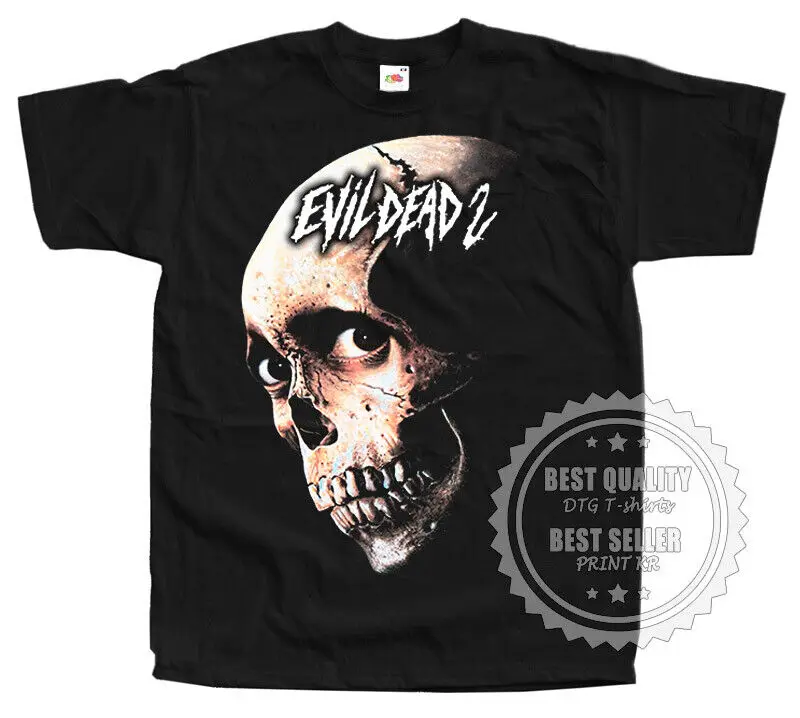 

Evil Dead II 2 T SHIRT Horror Movie Poster v19 BLACK Sizes S to 5XL