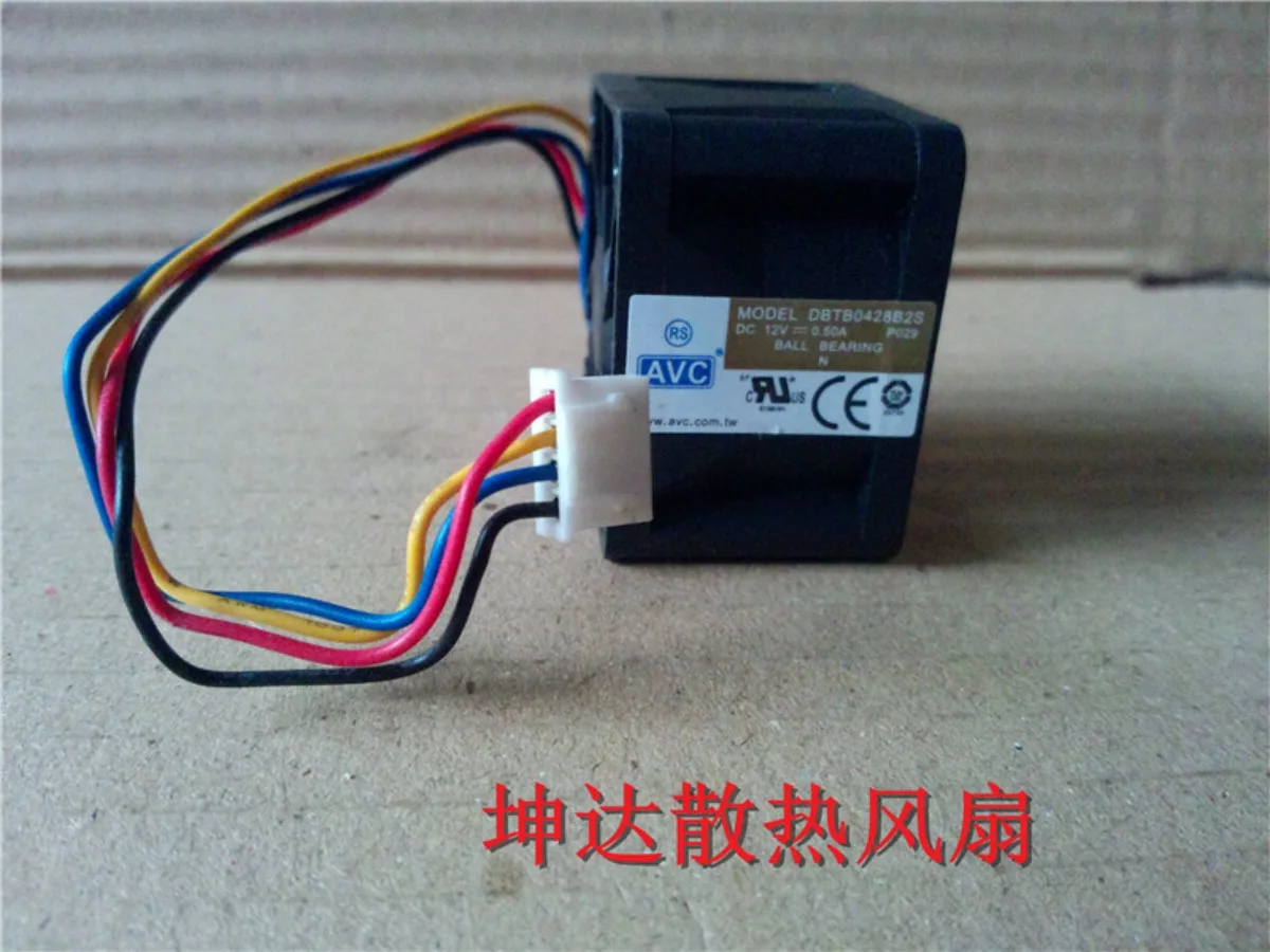1pcs  for AVC DBTB0428B2S 12V 0.50A 4CM 4028 4-wire PWM cooling fan