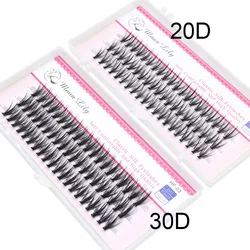 Wholesale Luxury Thick Cluster EyeLashes Extension 3D Russian Volume Grafting Fake False 20D 30D Mink Eyelash Bunche Cilias