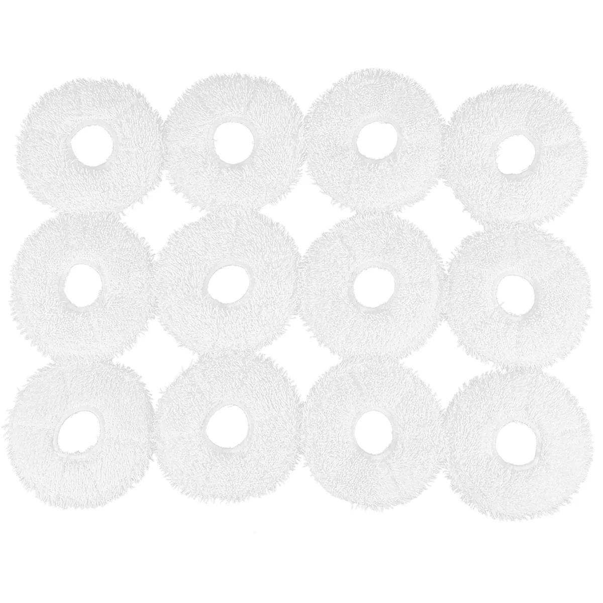 12Pcs Mopping Cloths for Mop Station Self-Cleaning Robot Replacement Mop Cleaning Pad Vacuum Cleaner Parts