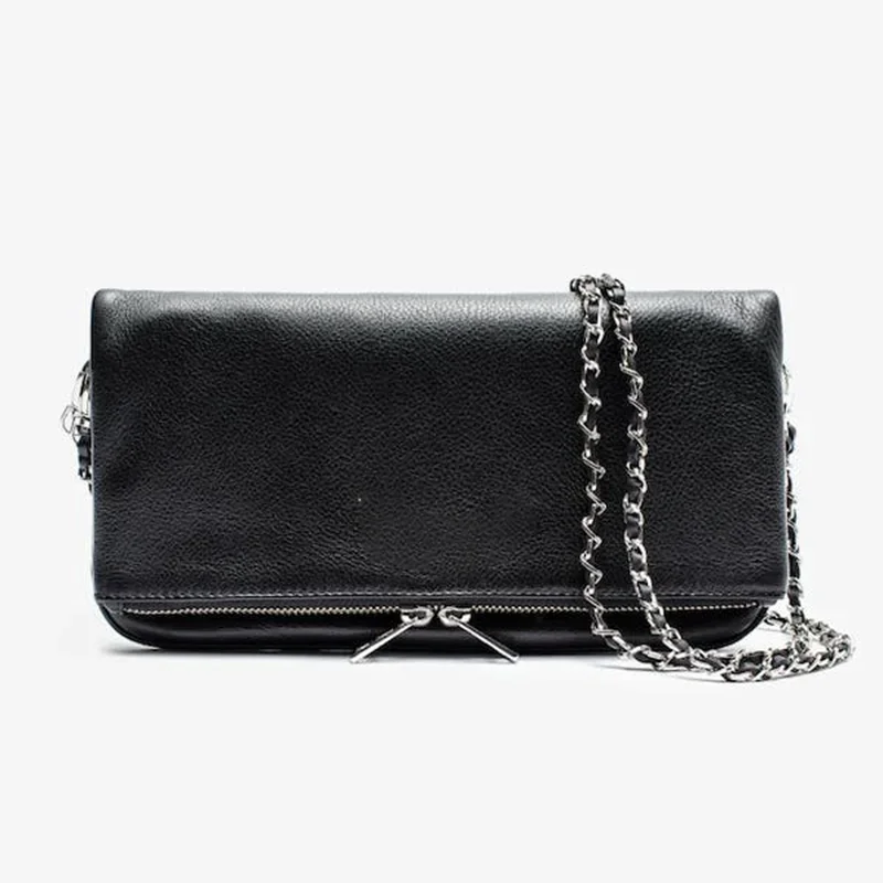 

New fashionable women's wing bag, black classic chain messenger bag, ZV bag, luxurious design, vintage women's envelope bag