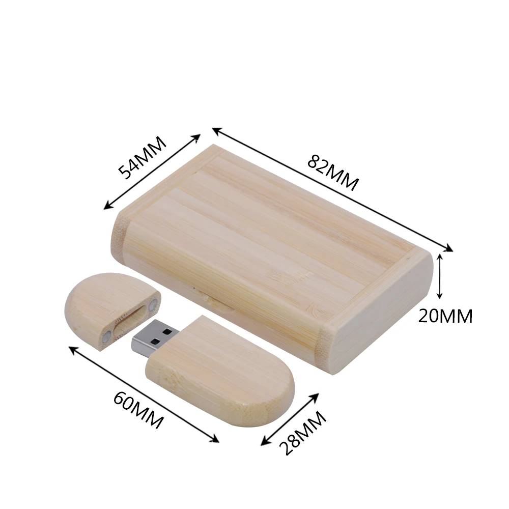 30pcs USB 3.0 wooden Box pen drive Free custom logo USB Flash Drive Bamboo Pendrive Wedding gift Memory stick 128GB 32GB 64GB