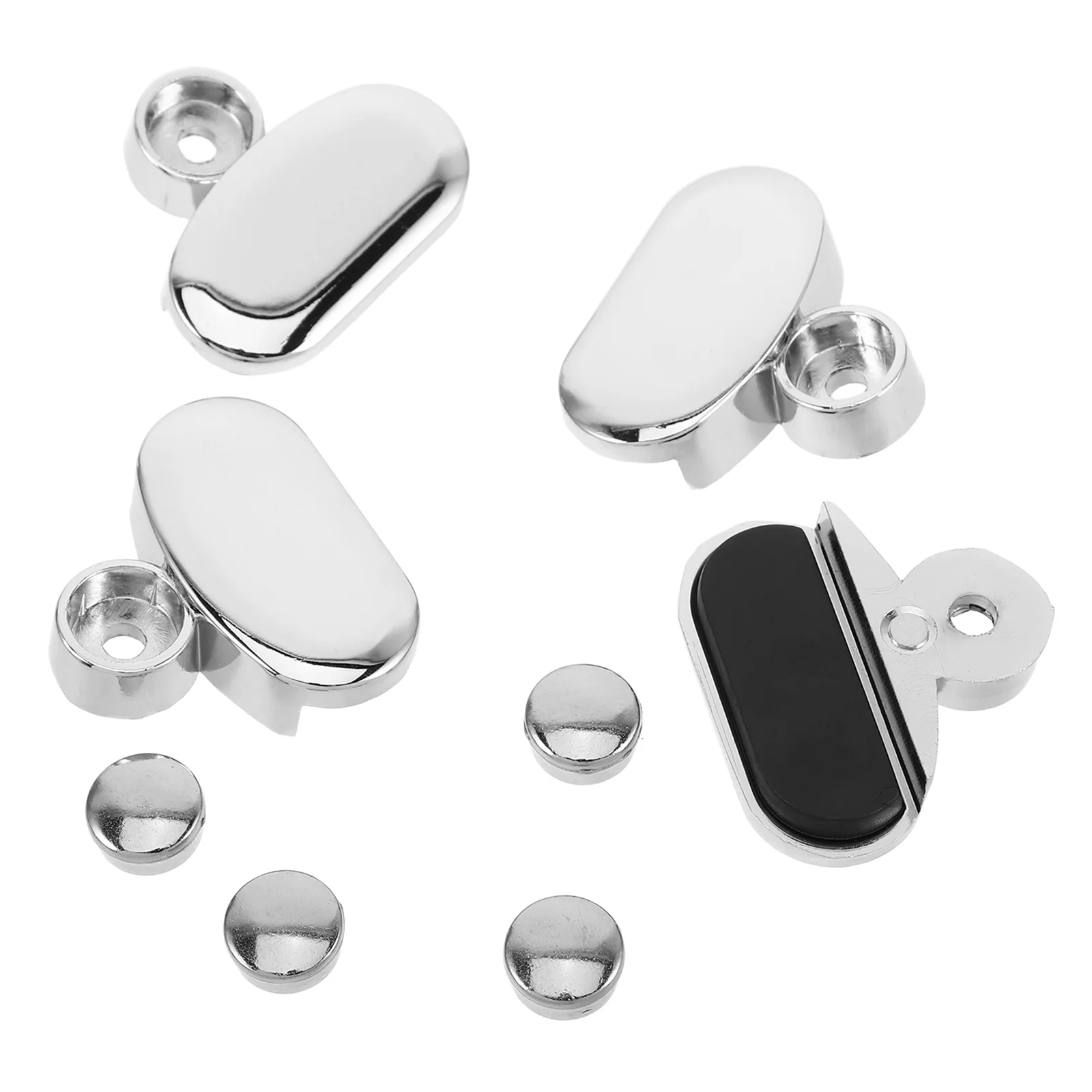 

4Pcs Mirror Clips Kit Zinc Alloy Heavy Duty Glass Fixing Holder Clamps Easy Installation Bathroom Mirror Mounting Brackets