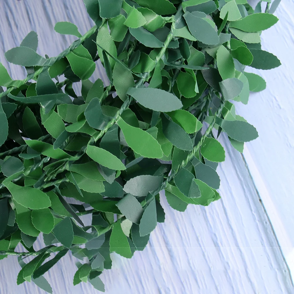 

5Pcs Artificial Fake Garland Vine Plants Green Leaf Simulation Rattan Hanging Plant Decor for Home Party Wedding Banquet Floral
