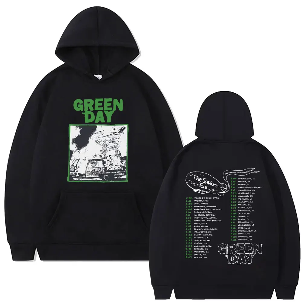 

Rare Punk Band Green Day The Saviors Tour Hoodie Men Women Vintage Oversized Sweatshirt Men's Fashion Rock Hoodies Streetwear