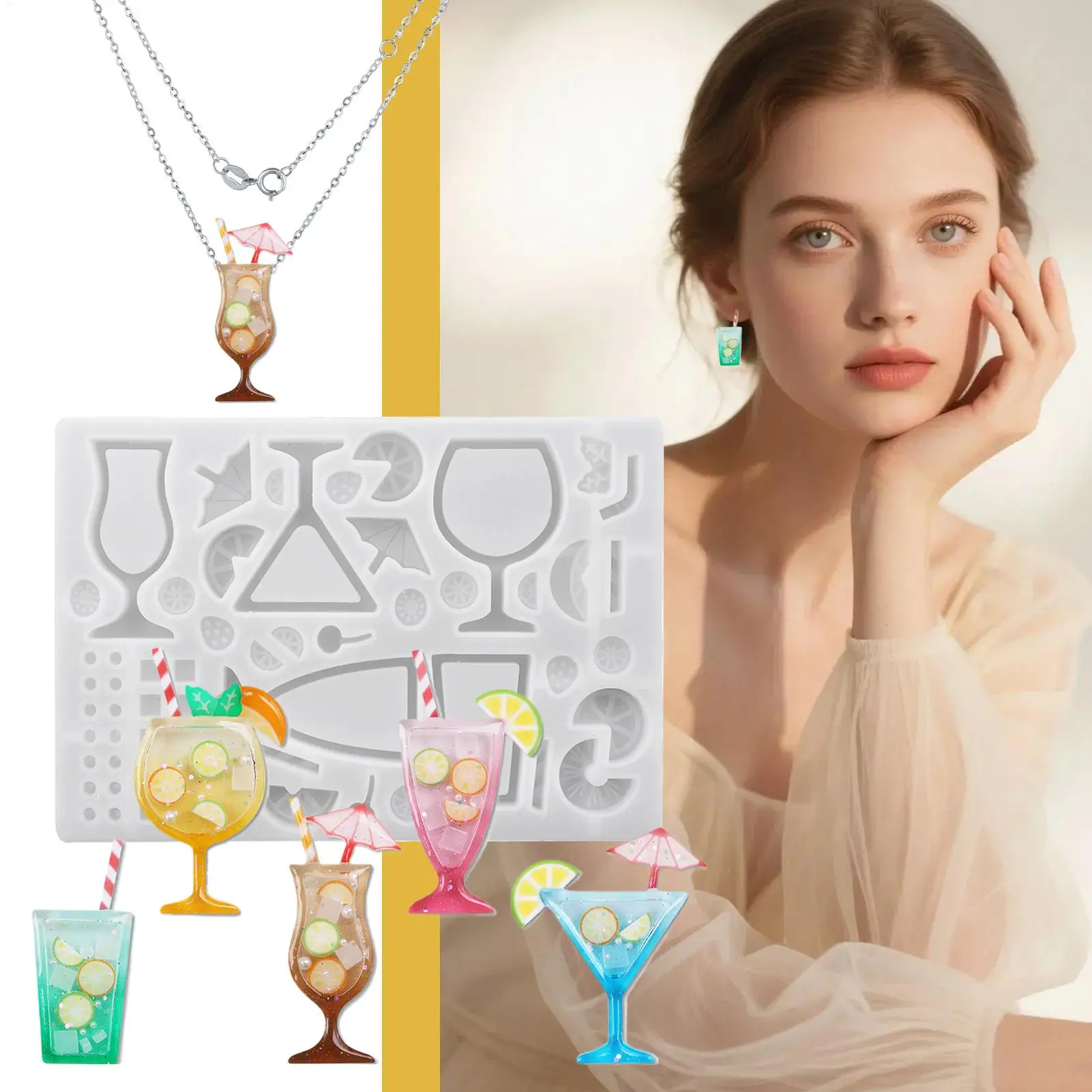 

Shaker Molds For Resin Casting Silicone Quicksand Mold Art Craft Mould For Casting Epoxy Resins Pendant DIY Craft Art Keychain