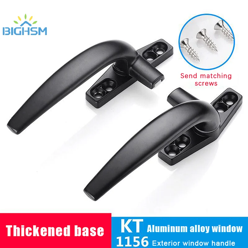 Thickenin Aluminum Alloy Window Handle Push Out Swing Door And Window Single Point Handle Window Lock Seven Character Handl