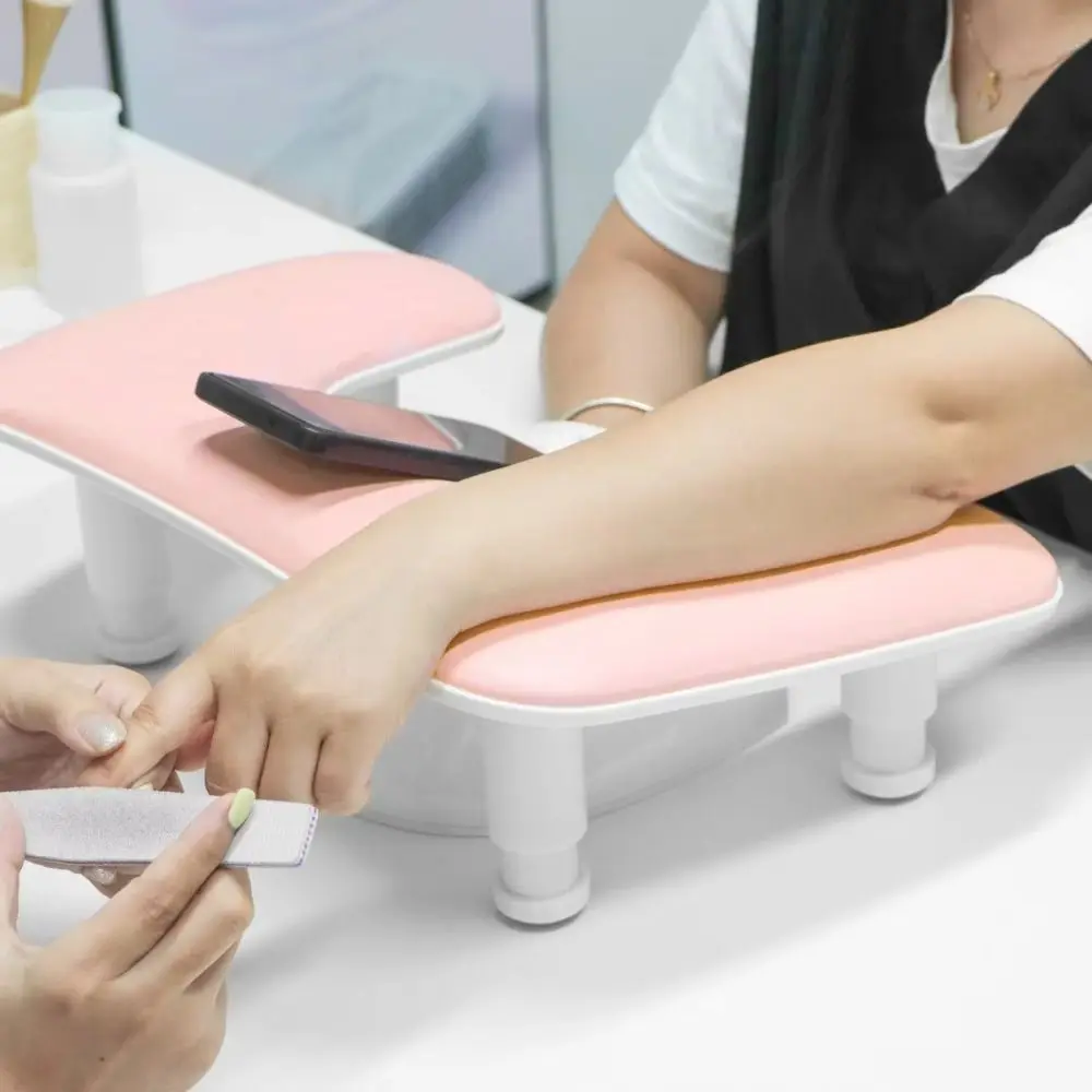U-shaped Manicure Hand Pillow Ergonomic Adjustable Height Arm Rest Stand Comfortable Rotating Lifting Nail Arm Rest Cushion