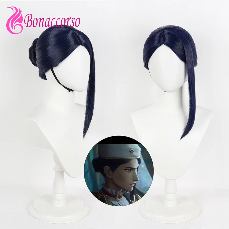 

Arcane LoL Caitlyn Cosplay Wig Purple Hair Binding Synthetic Long Straight Wig Anime Coser Girl High Quality Wig Halloween Party