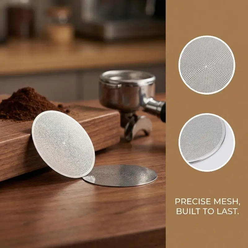 Precision Coffee Puck Screen for Portafilter 51mm 53mm 58.35mm Espresso Brewing Barista Accessories