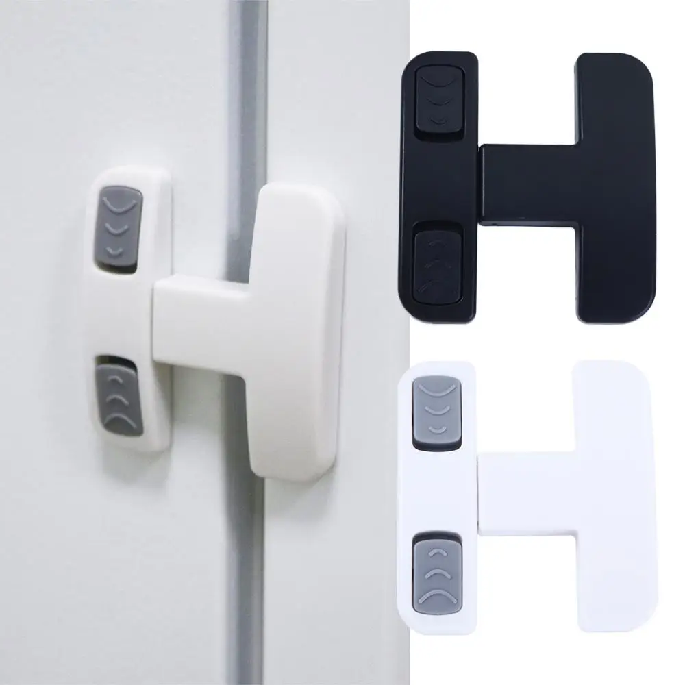 1Pc Simple Creative Kids Refrigerator Locks Durable Unique Multipurpose Firm Slot Locks Straps Double Buckle Cabinet Locks