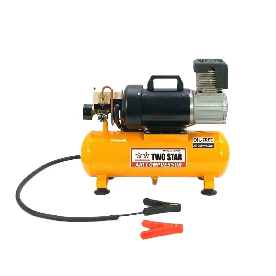 

24V High Efficiency Weatherproof Long Duty DC Oil Free Professional Piston Mini Suspension Air Compressor Pump 8 Liter Tank