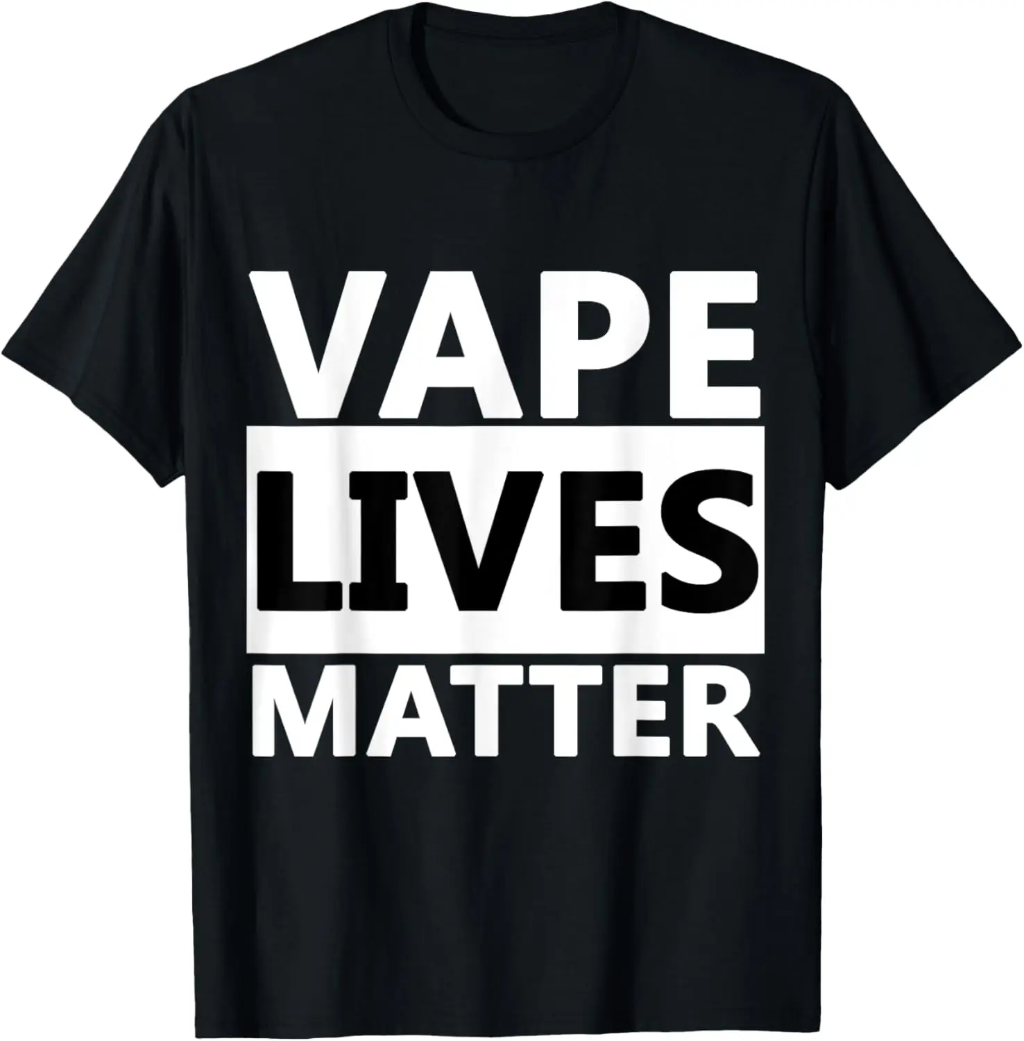 Vape Lives Matter Graphic Cotton T-Shirt Men Casual Street Wear Crewneck Soft Tee