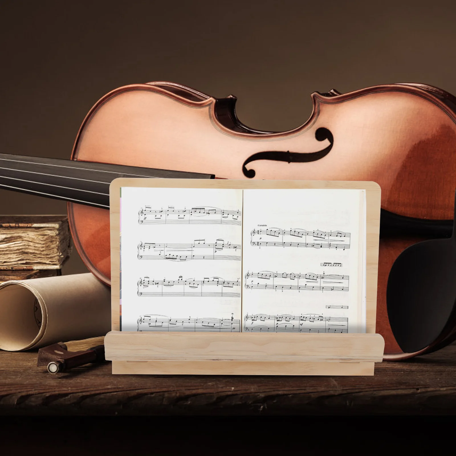

Portable Wooden Reading Stand Durable Multi-angle Book Rack for Music Score Tablet Kids Study Smooth Surface