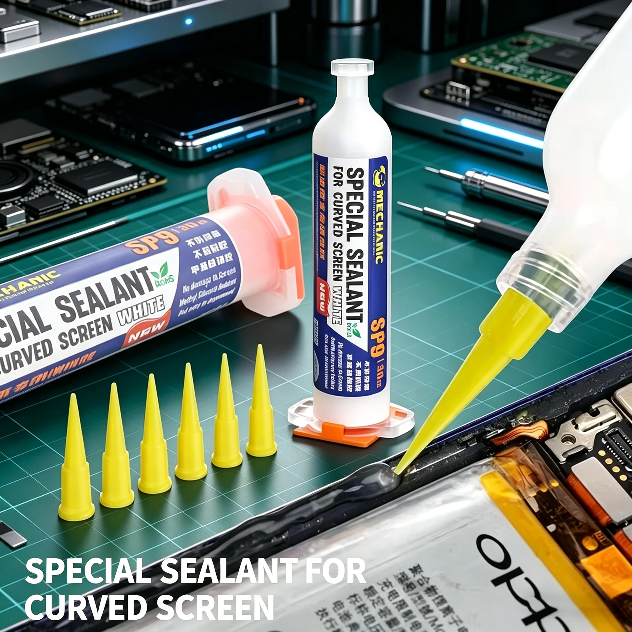 Phone Screen Frame Adhesive Glue White Universal Touch Screen Caulking Glue LCD Glass Frame Bonding Sealant Phone Repair Tool