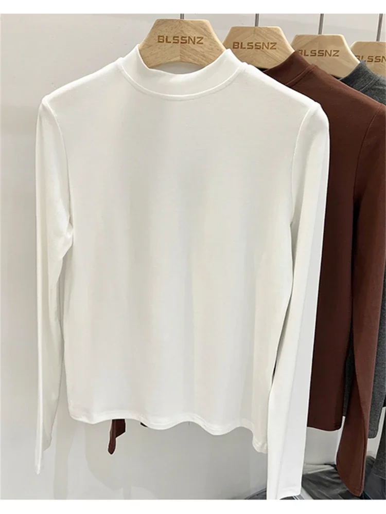 

Autumn Women T Shirt Girls T-Shirt Woman Clothes Tops Cotton Slim Tshirt Female Long Sleeve Crop Top Y2k Spring Tee Sexy White