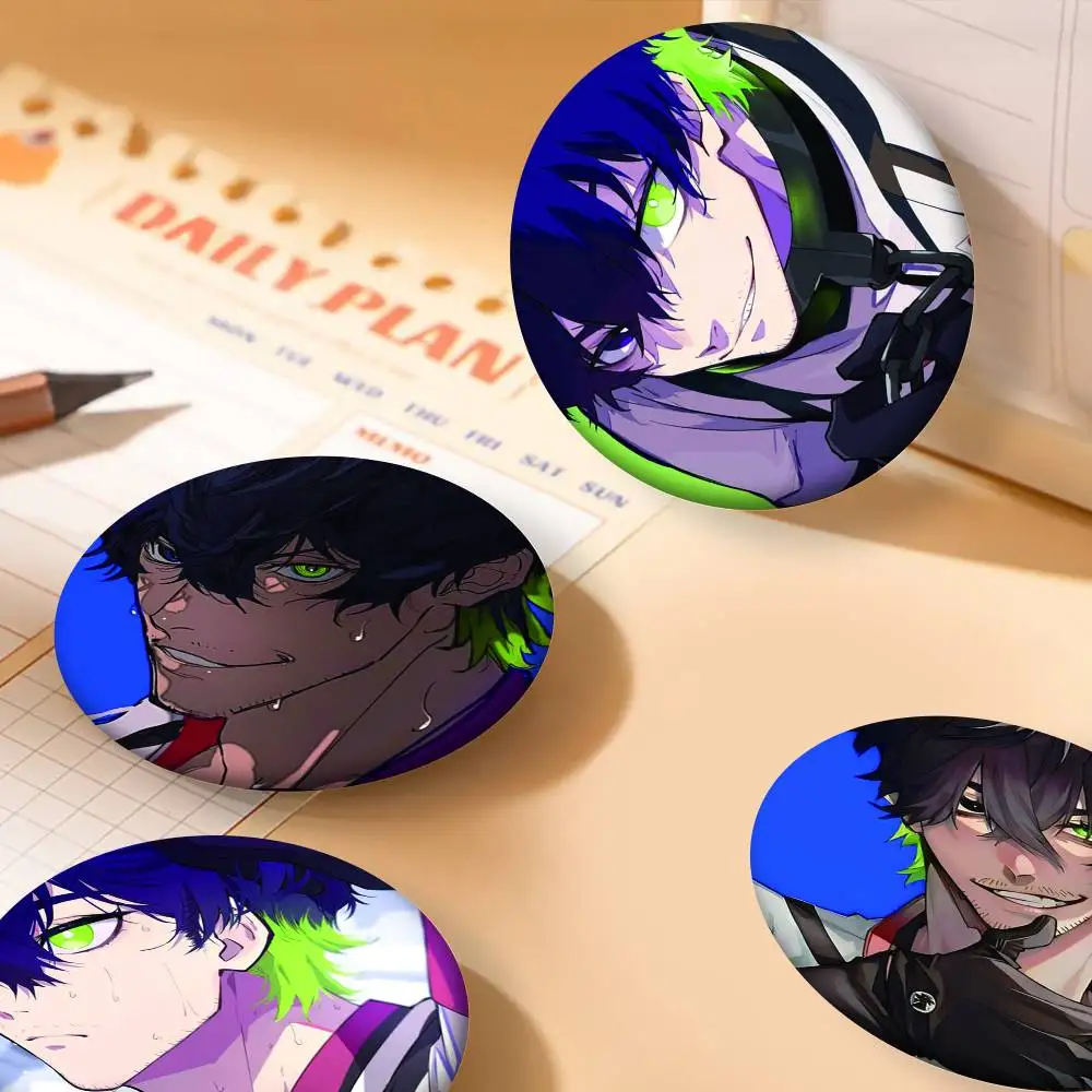 1PC Anime Oliver Aiku Badges Round Laser Badge Brooch Clothes Backpack Accessories Lapel