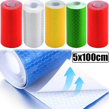Auto reflecterende tape veiligheidswaarschuwing auto decor sticker reflector anti-collision strip beschermende tape strip film auto moto sticker