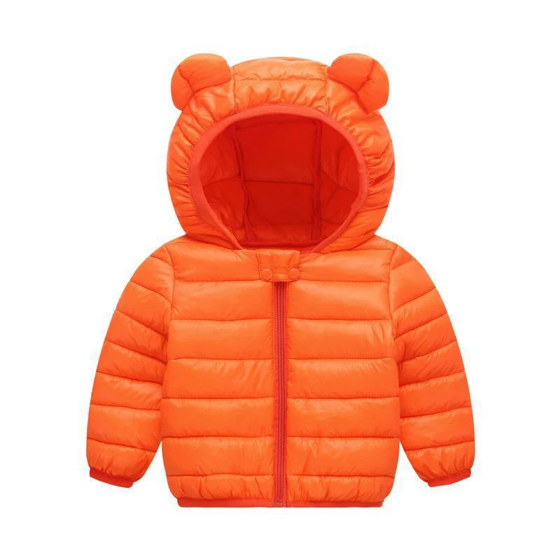 Children's coat winter 0-6 years old girls and boys frivolous warm fashion Joker hooded down jacket Korean version kids clothing