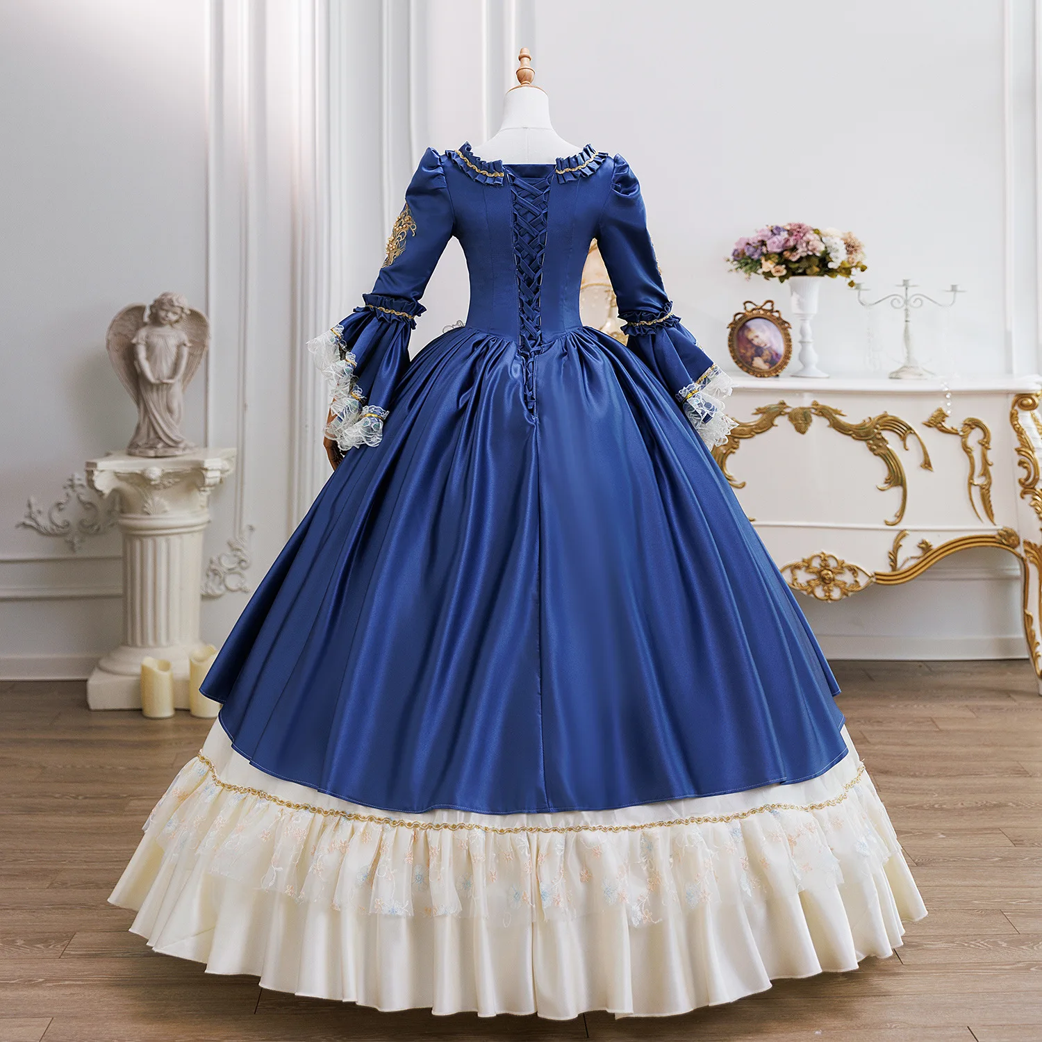 바로크 여행 사진 의상 영국 법원 의상 드라마 러시아 합창단 Catwalk Dress Vestido De Fiesta Verano Formal Y Elegante