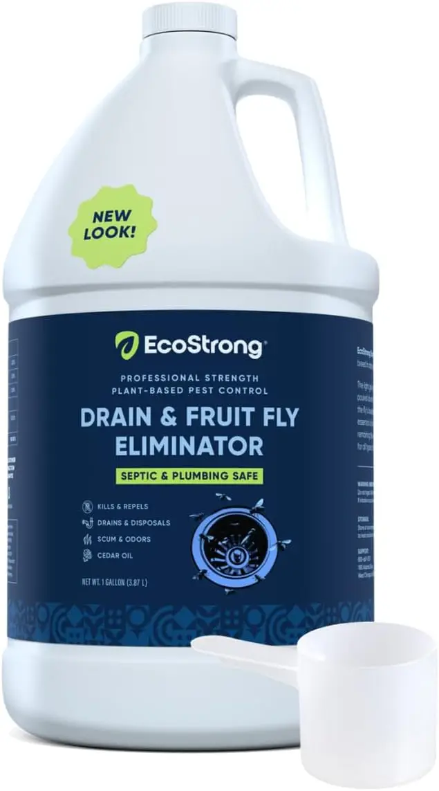 

All-Natural Drain Fly Eliminator Gel - Safe for All Drains, Eliminates Gnats and Sewer Flies, 1 Gallon