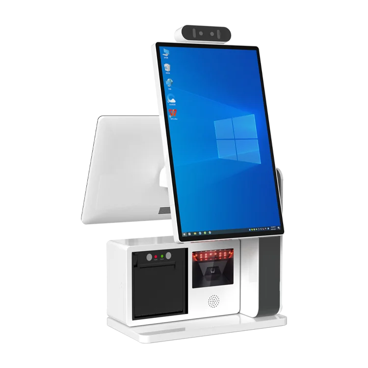 كشك الخروج POS الدفع في المطعم التلقائي شاشة تعمل باللمس الخدمة الذاتية الدفع طلب الوجبات السريعة كشك الذاتي