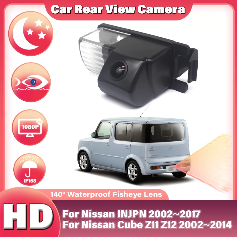 140° Rear View Reverse Camera CCD Night Vision Backup Parking camera For Nissan Cube Z11 Z12 2002~2014 INJPN 2002~2015 2016 2017