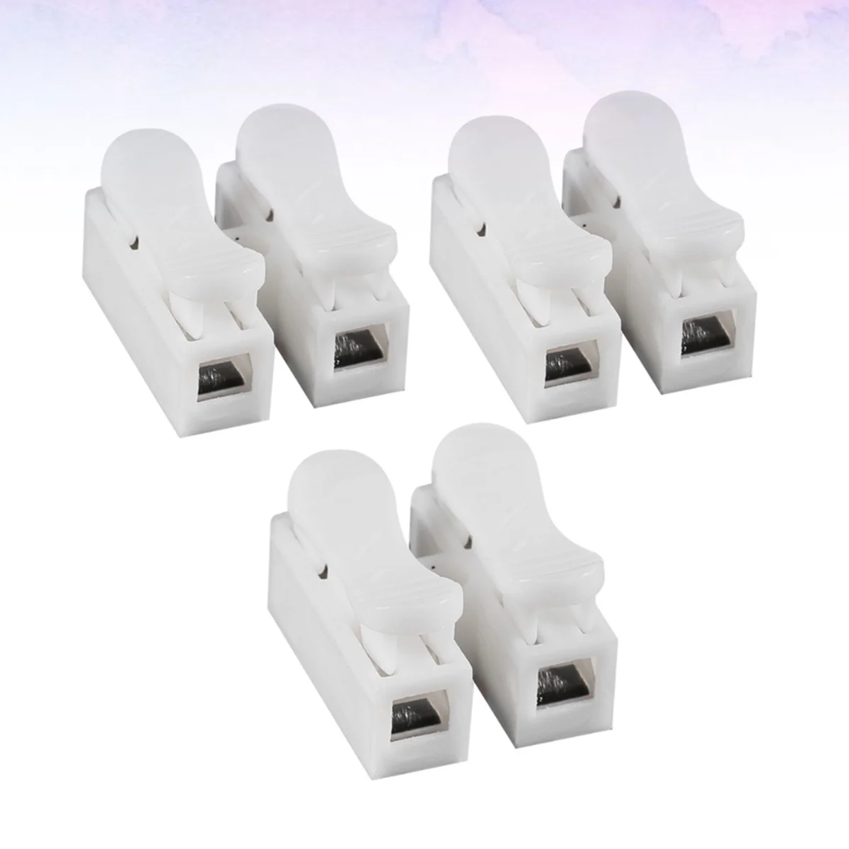 

3Pcs Terminal Block Push Wire Connectors 100W 380V White L N Flame Resistant Electrical Wire Connectors for Power Cable