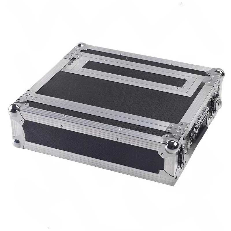 2U Microphone Flight Case Receiver Cabinet 3U Wireless Storage Box Microphone Peripheral Case Aluminum Alloy Mic Box