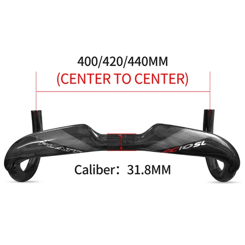 Imagen 2 del producto Mango sin escala de bicicleta de fibra de carbono, mango de bicicleta de fibra de carbono, manillar de bicicleta/manillar de carbono