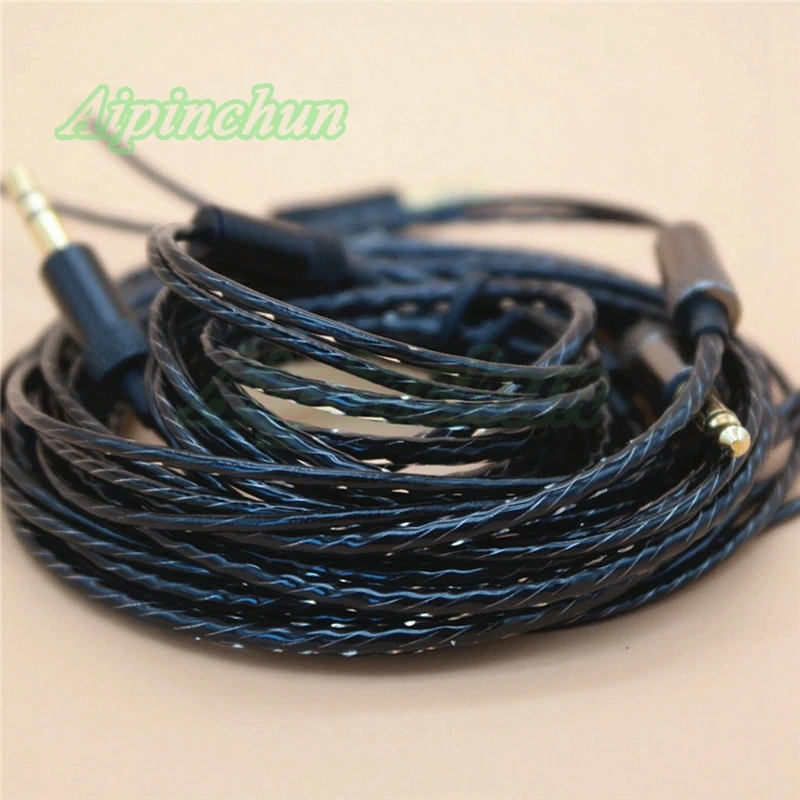 Aipinchun – Jack 3 pôles 3.5mm, câble Audio pour écouteurs, réparation de casque, remplacement, 18 fils à noyau en cuivre, 125cm, 3 couleurs, AA0197