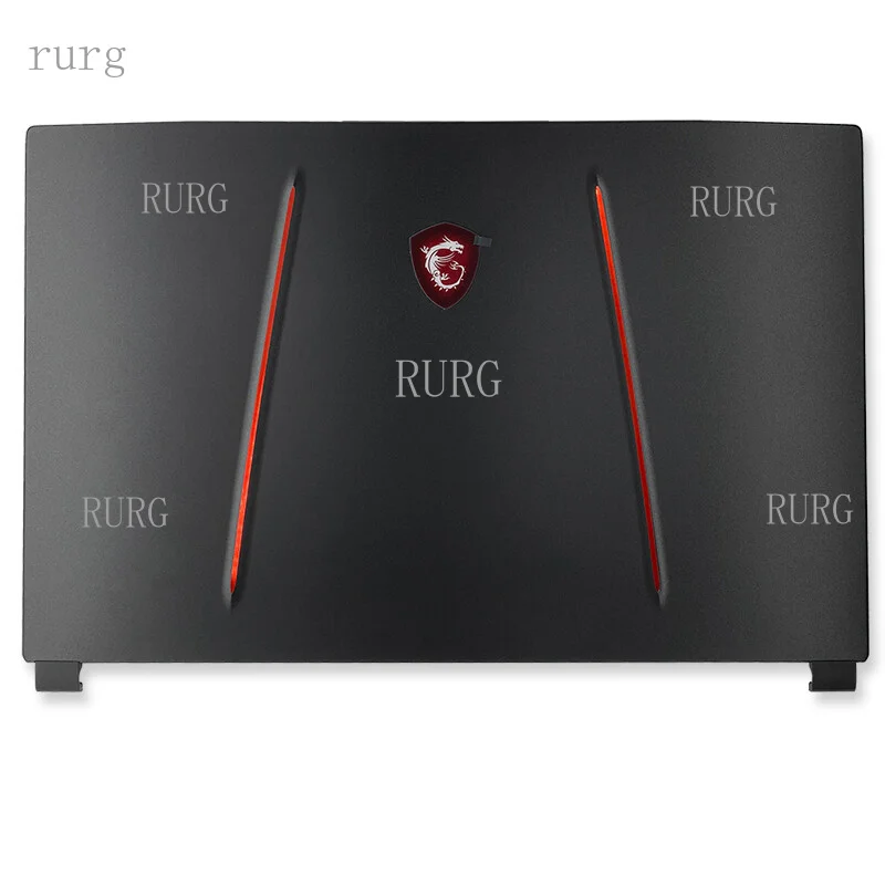 R+ Matal Portable Computer LCD Back Cover Black-Red for MSI GE75 8S 8R 9S 10SF 10SG MS-17E2
