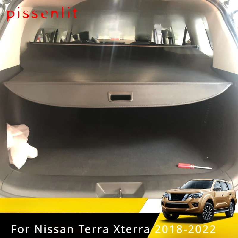 Trunk Cargo Cover For Nissan Terra Xterra 2018-2022 Security Shield Rear Luggage Curtain Partition Privacy Car Accessories