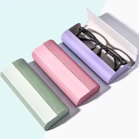 PU Leather Glasses Case New Sunglasses Box Myopia Storage Box Portable Anti-pressure Eyeglasses Bag Eyewear Accessorie