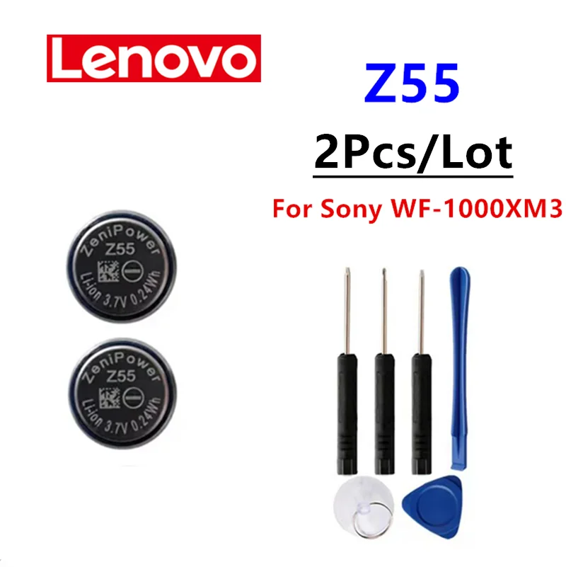 2pcs/lot For ZeniPower Z55 1254 CP1254 Battery 3.7V For Sony WI-SP600N WF-SP700N WF-SP900 WF-1000XM3 WF-1000X Headset