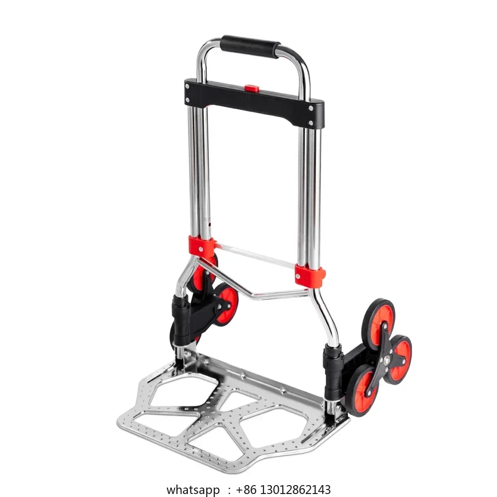 

Высокопрочная стальная телескопическая тележка для багажа, выдвижная портативная легкая складная тележка для покупок