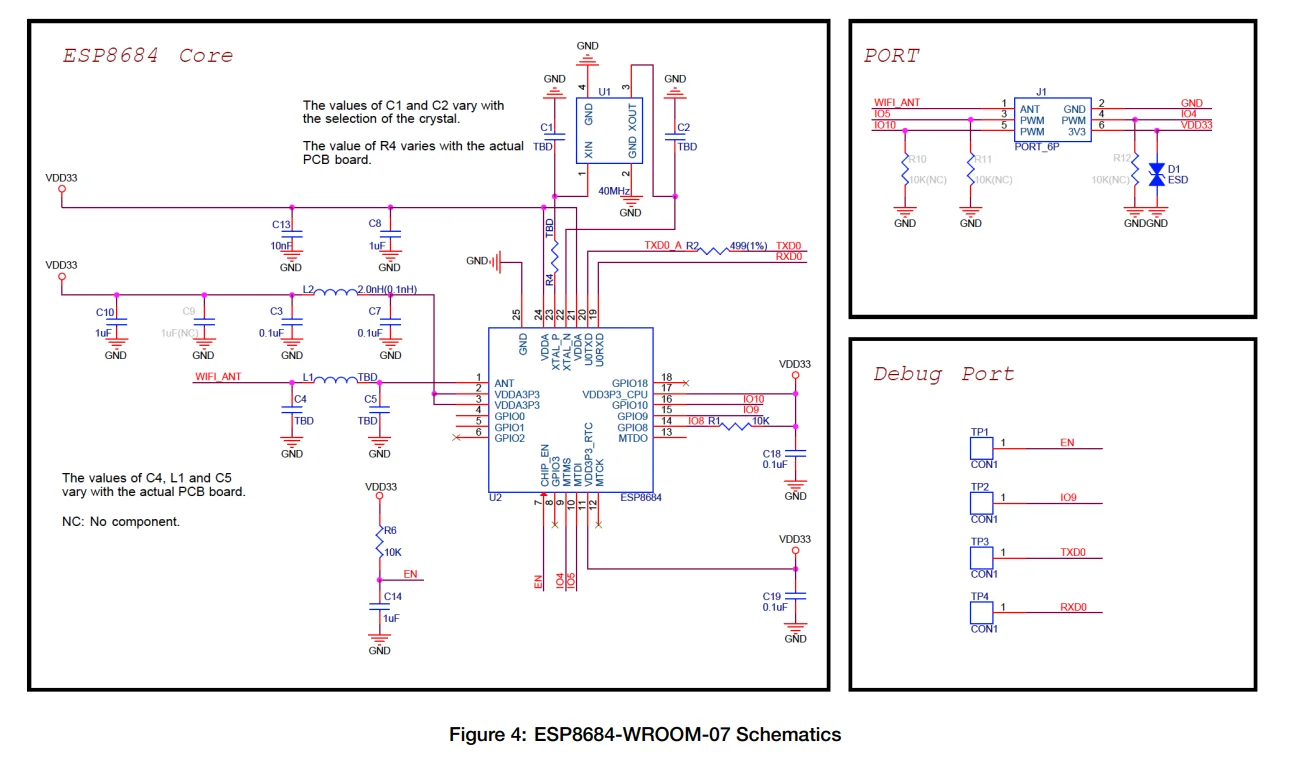 ESP8684-WROOM-07 Wi-Fi Low Power Bluetooth LE Module