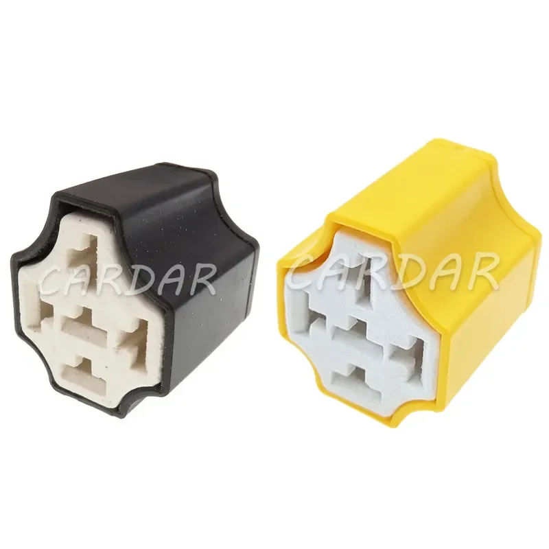 1 Set 5 Pin Auto Ceramic Relay Holder High Temperature Relay Sockets AC Assembly Light Lamp Bulb Headlight Extension Connector
