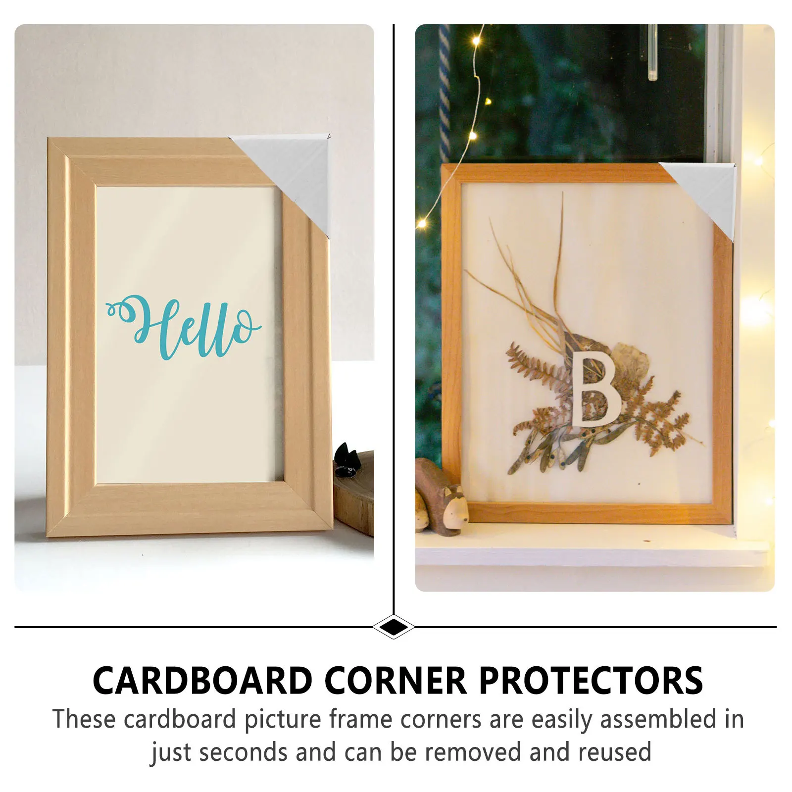 100Pcs Frame Corner Protectors for Picture Frames Reusable Cardboard Corner Guards for Shipping Art Shows Galleries Festivals