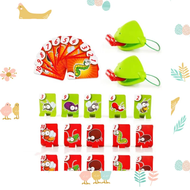 Kikkerhagedis Masker Steekt Tong Likken Kaart Kinderbordspel Familie Verzamelen Speelgoed Anti Stress Leuk Bureaublad Puzzelspel