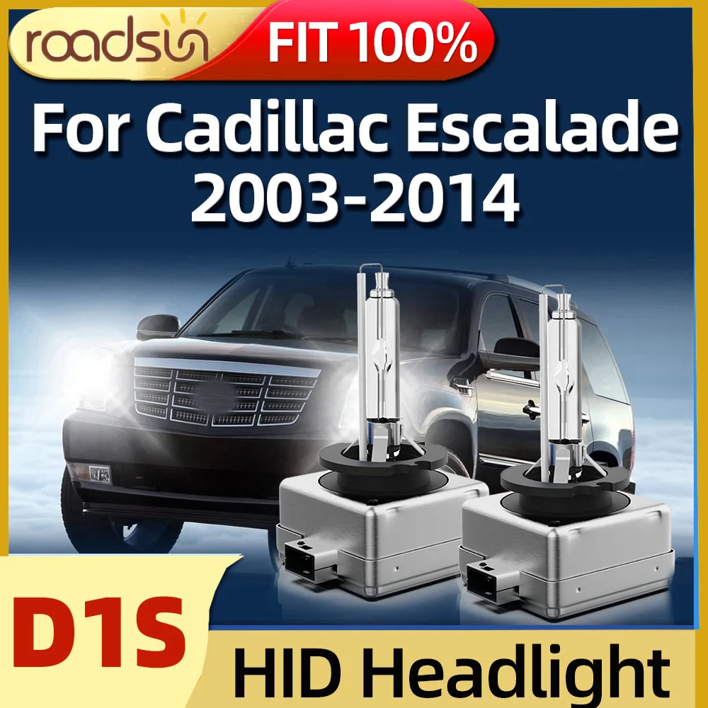 

2Pcs HID Xenon D1S Headlight 35W High Low Beam Bulb For Cadillac Escalade 2003 2004 2005 2006 2007 2008 2009 2010 2011 2012-2014