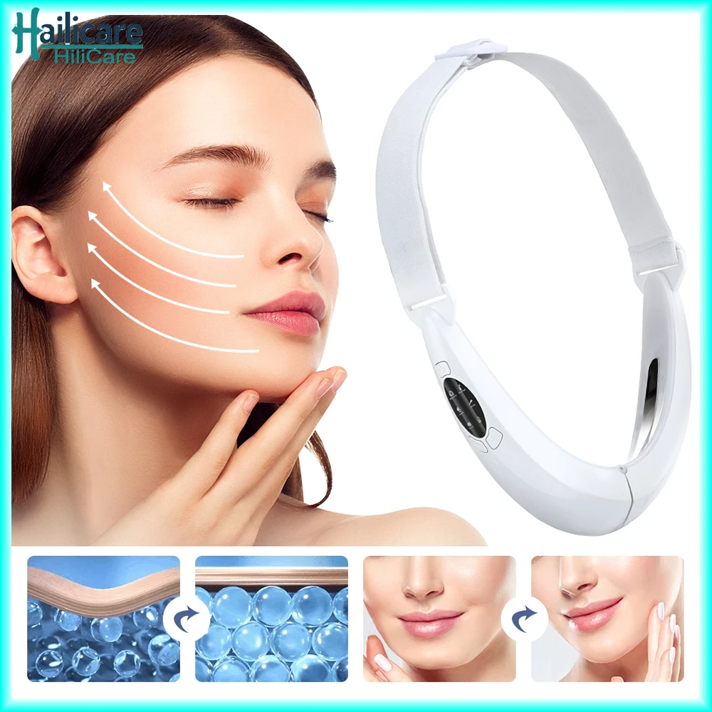 

Facial Lifting Device 5 Modes LED Photon Therapy Face Slimming Vibration Massager Micro Current V Face Double Chin Removal