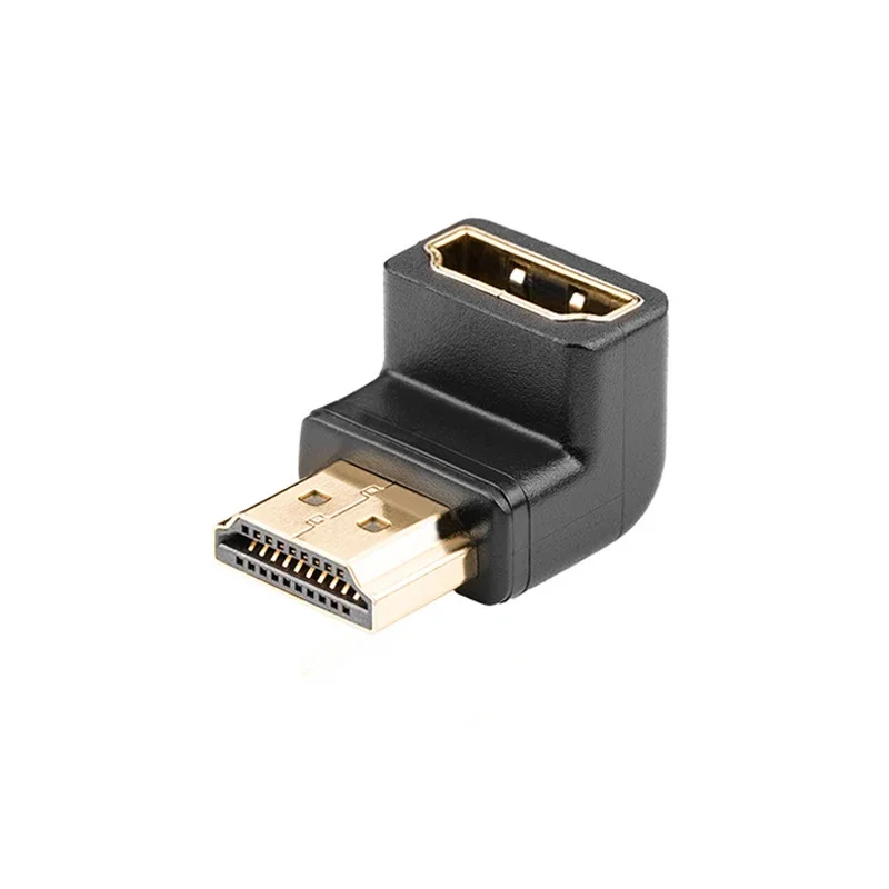 Adaptador de HDTV chapado en oro de alta calidad, convertidor de 90 grados, 270 grados, 8K, 60Hz, 4K, 120Hz, adaptador macho a hembra