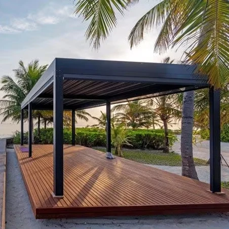 & New Type of Outdoor Sunshade Gazebo Patio Roof Screen Curtain for Pergola Gazebo