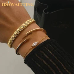 High Quality Micro Pave Bling Cz Unisex Snake Chain Necklace Choker Herringbone Gold Color Fashion Jewelry Women Men