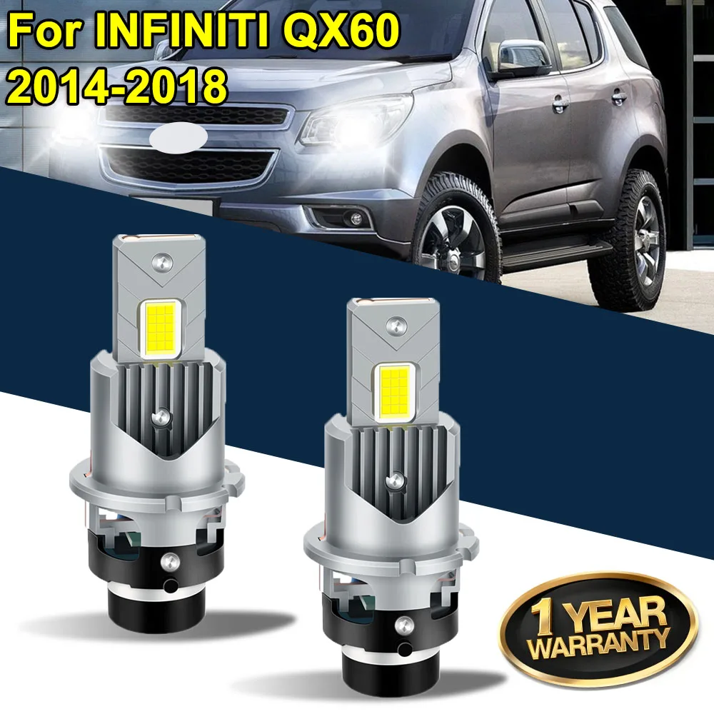 

For INFINITI QX60 2014-2018 D2S D2R LED Headlight Bulb Super White 6000K HID Xenon Replacement Headlamp for Enhanced Visibility